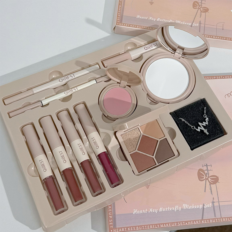Beauty Book Makeup Kit - QIBEST 4 Colors Double Head Lip