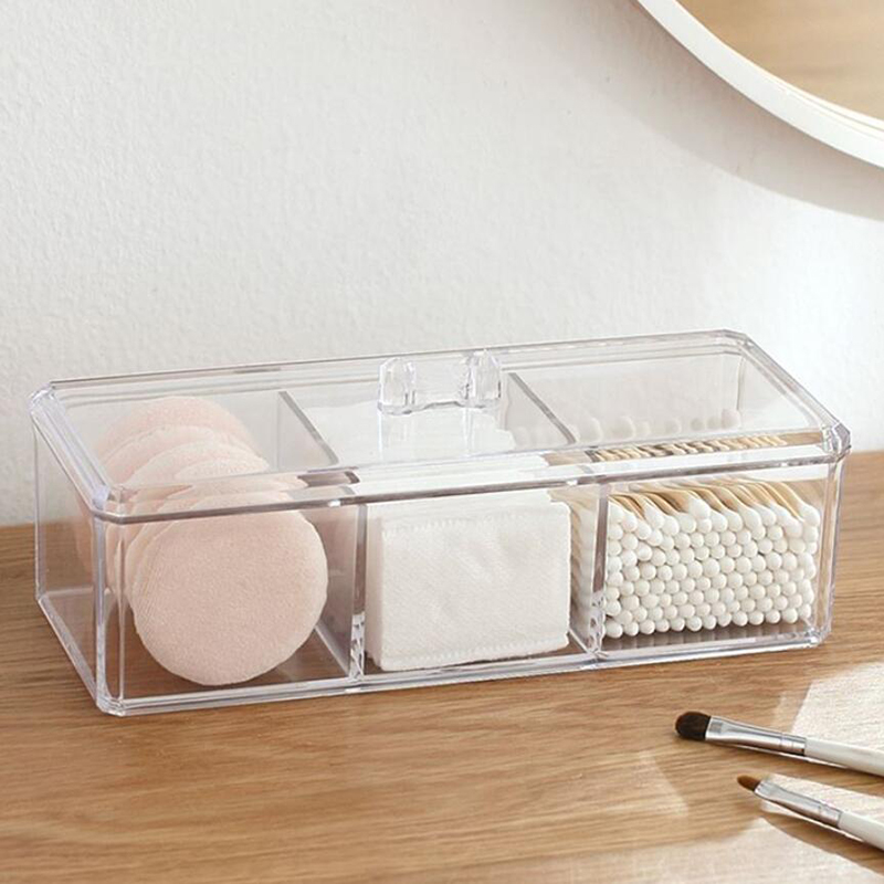Beauty Makeup Tool Collection - Transparent Cosmetic Storage Box Makeup Organizer