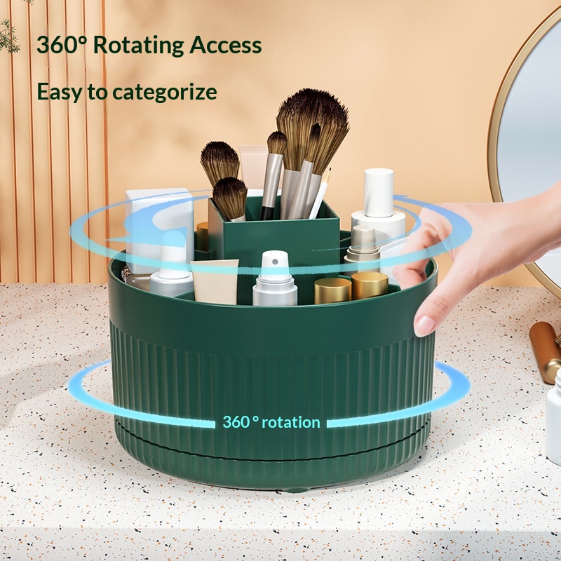 Beauty Makeup Desk - 360 ° Table Top Rotary Makeup