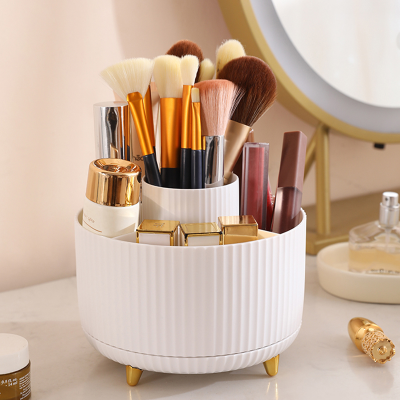 Beauty Makeup Desk - 1Pcs 360° Rotating Makeup Brush Holder