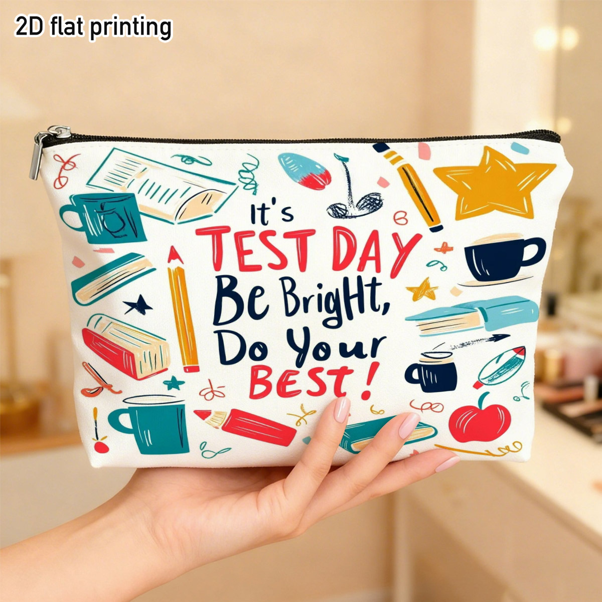 Beauty Makeup School - Test Day Graphic Makeup Bag Vibrant