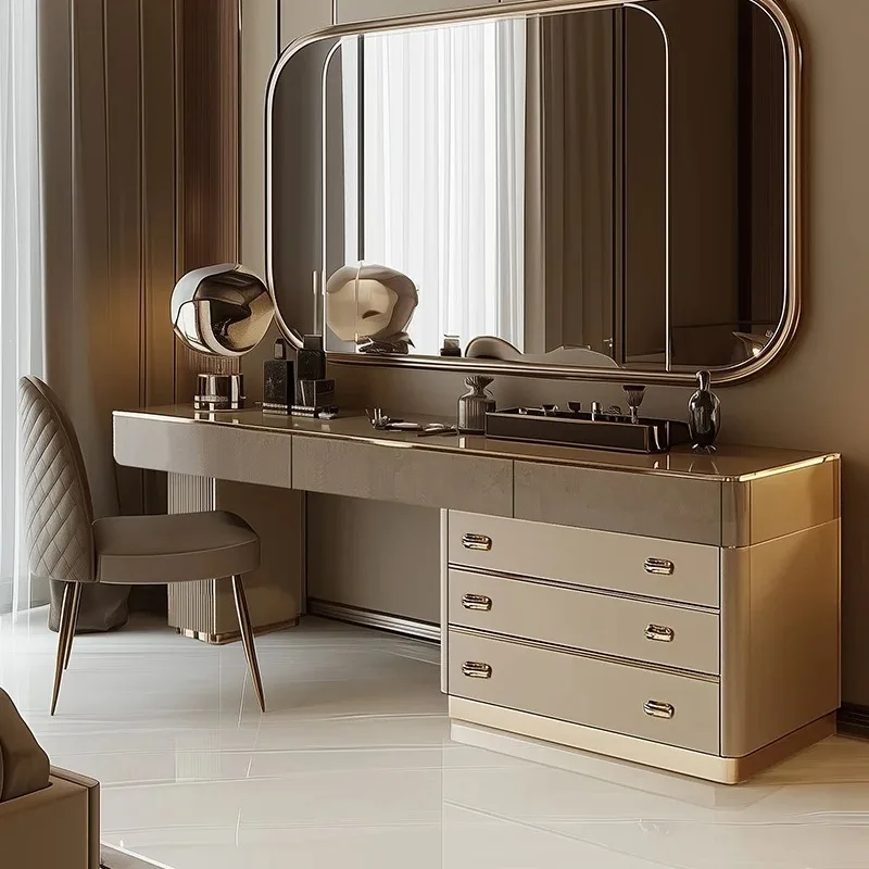 A Full Set Wooden Vanity Table - Beauty Makeup Vanity Set 评论和价格