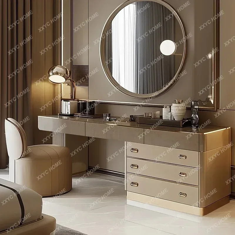 A Full Set Wooden Vanity Table - Beauty Makeup Vanity Set 评论和价格