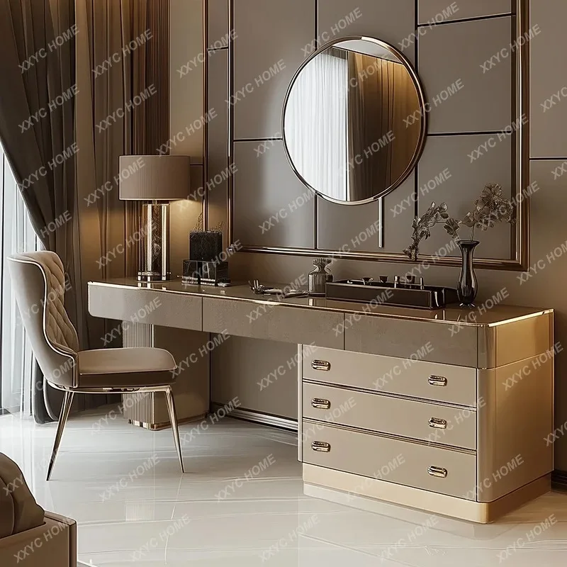 A Full Set Wooden Vanity Table - Beauty Makeup Vanity Set 评论和价格