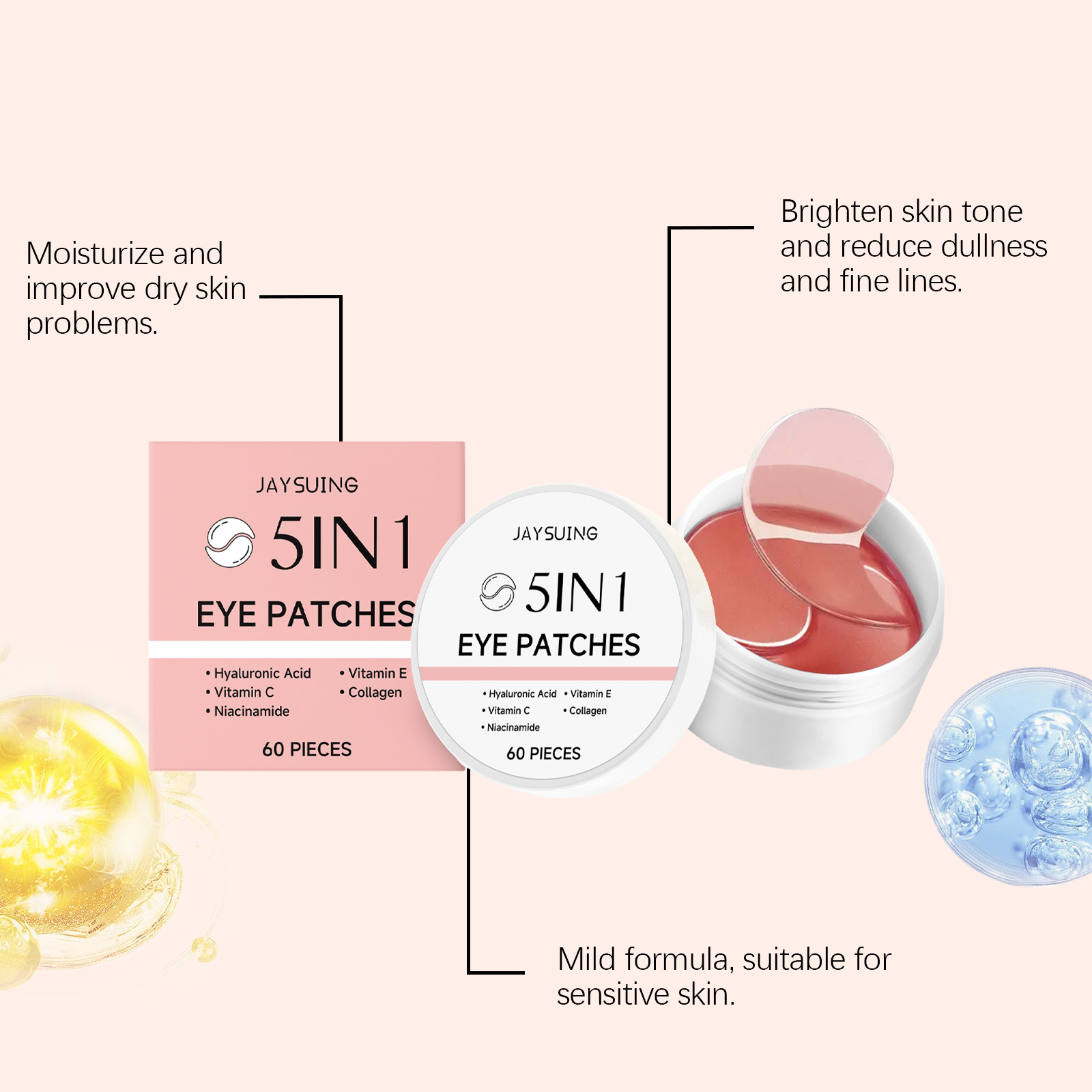 JAYSUING 5-in-1 Under Eye Patc - Collagen Eye Patch 评论和价格