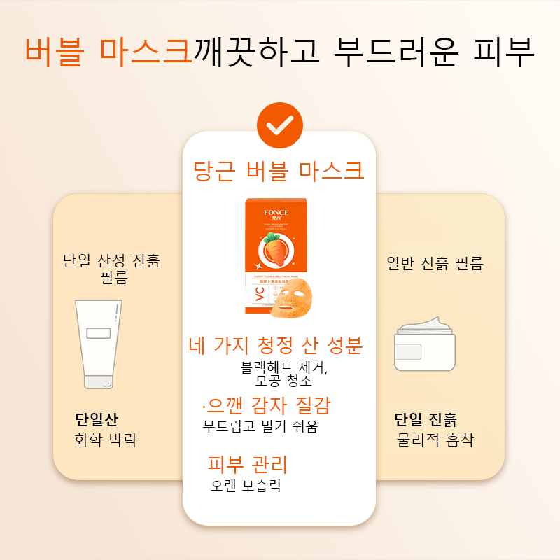 FONCE Carrot Mud Bubble Mask r - Beauty Makeup Tool Collection 评论和价格