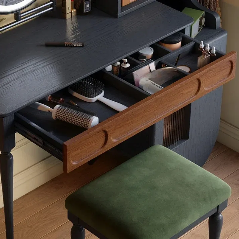 +Organizer Black Vanity Table  - Beauty Makeup Vanity Set 评论和价格