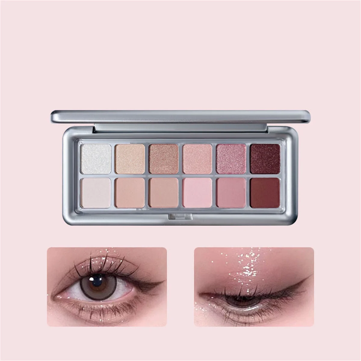 12 Color Eye Shadow Plate Matt - Beauty Book Makeup Kit 评论和价格