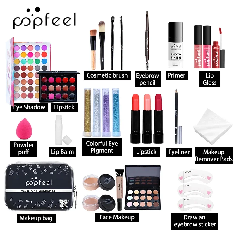 Make Up Sets Eyeshadow Lipstic - Beauty Book Makeup Kit 评论和价格