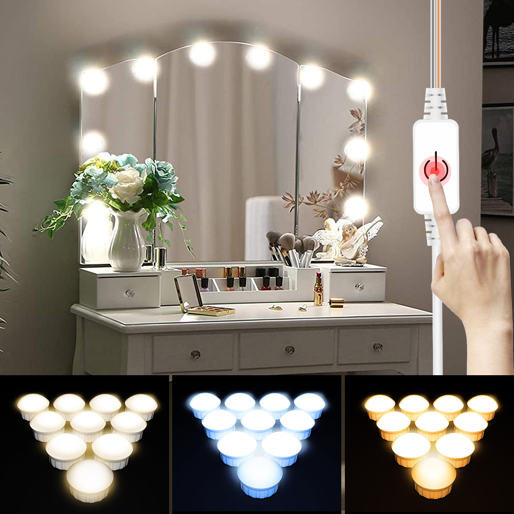 LED Mirror Light USB Dressing  - Beauty Makeup Desk 评论和价格