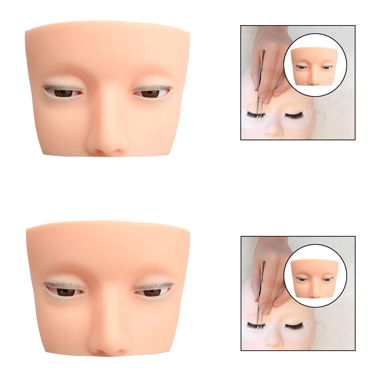 Silicone Eyelash Mannequin Hea - Beauty Makeup School 评论和价格