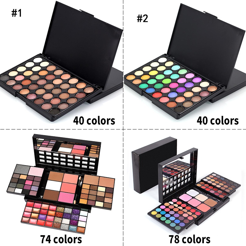 40/74/78 Colors Glitter Eyesha - Beauty Book Makeup Kit 评论和价格