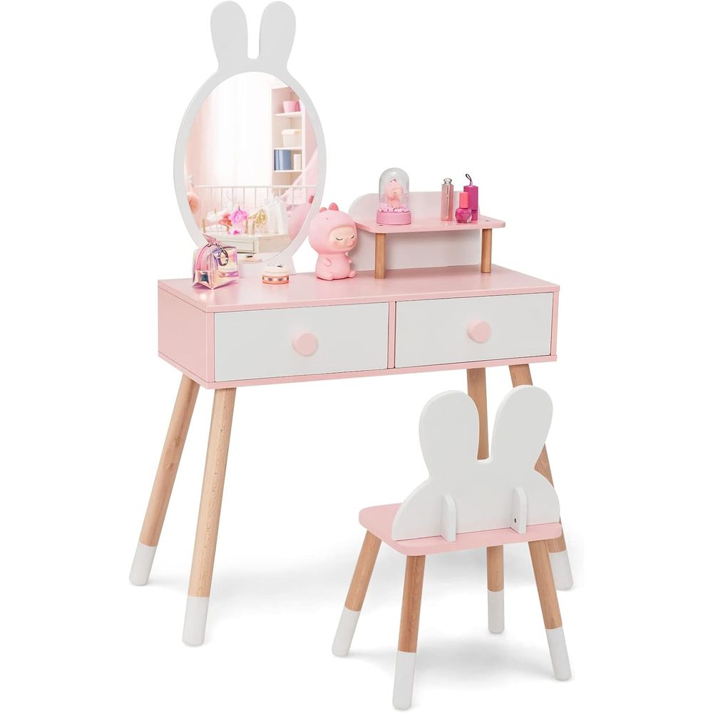 EY Kids Vanity, Rabbit Themed  - Beauty Makeup Vanity Set 评论和价格