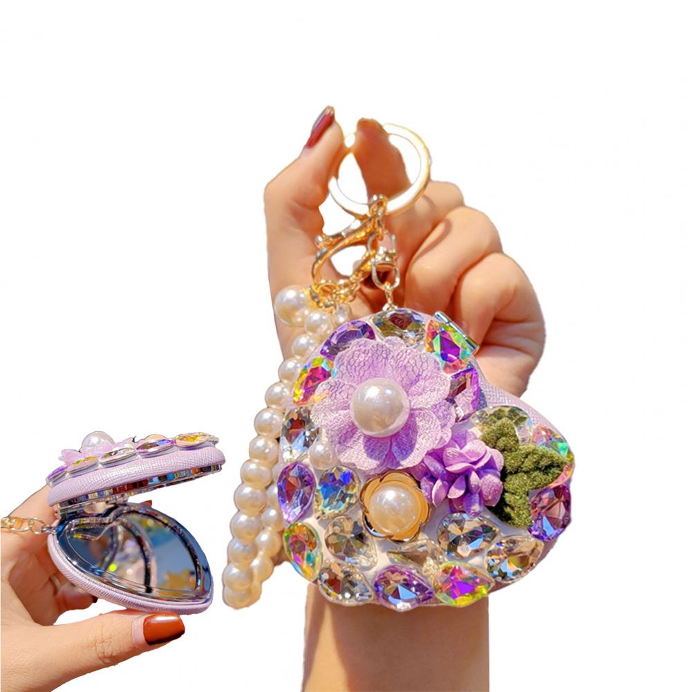 Beauty Mirror Keychain Folding - Beauty Makeup School 评论和价格