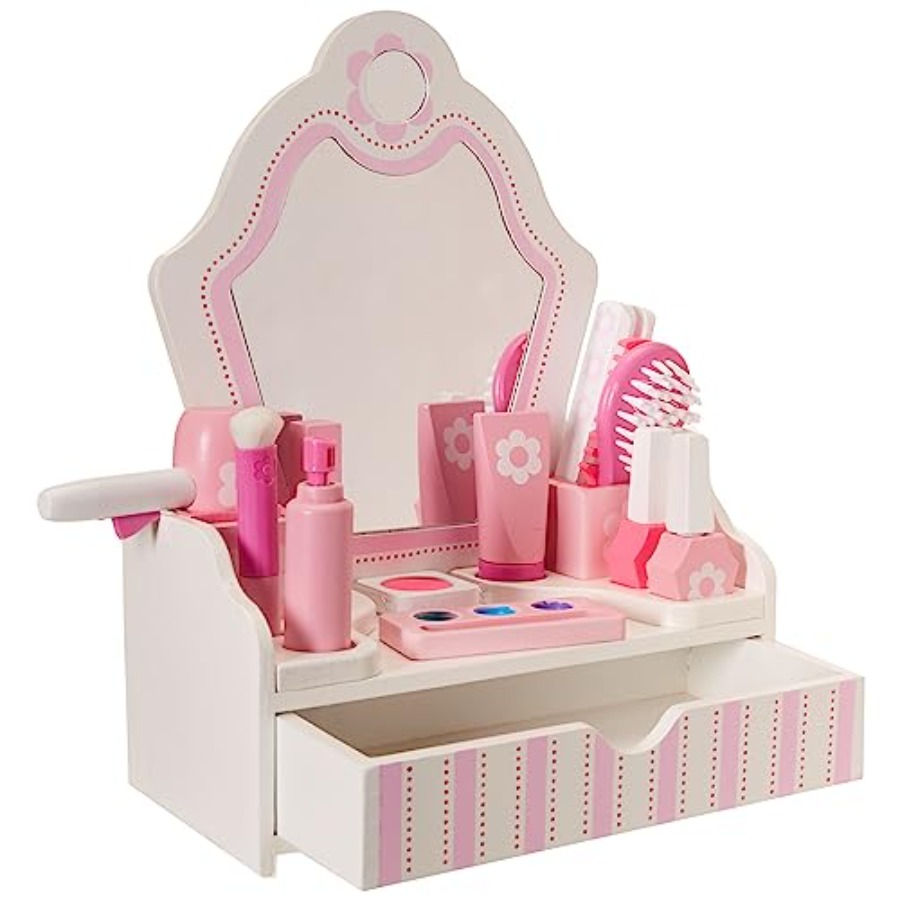 Melissa and Doug Wooden Beauty - Beauty Makeup Vanity Set 评论和价格