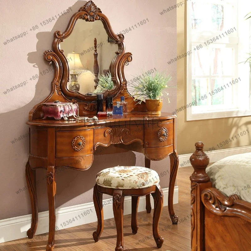 yj9 Brown Storage Vanity Table - Beauty Makeup Vanity Set 评论和价格
