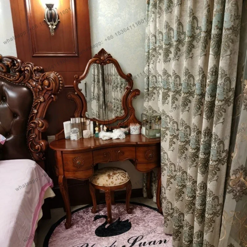 yj9 Brown Storage Vanity Table - Beauty Makeup Vanity Set 评论和价格