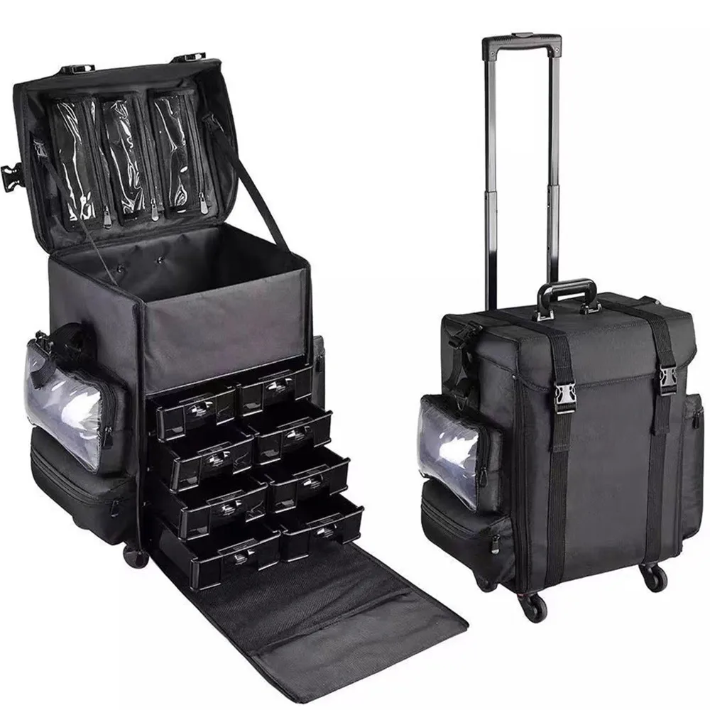 Set Travel Makeup  Trolley Cas - Beauty Makeup Vanity Set 评论和价格