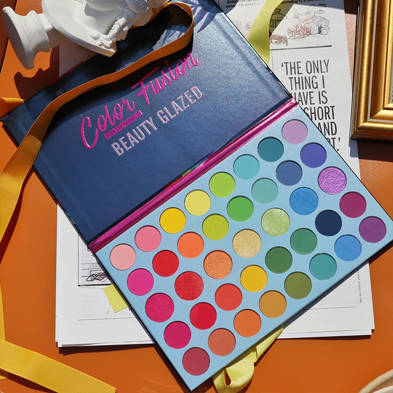 BEAUTY GLAZED 39 Color Rainbow - Beauty Book Makeup Kit 评论和价格