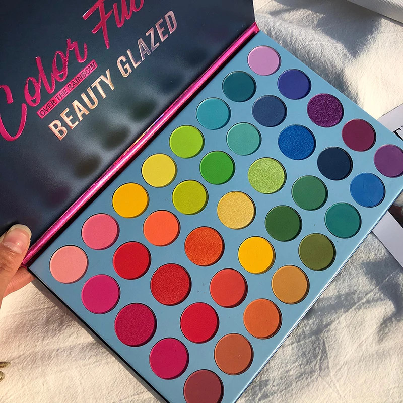 BEAUTY GLAZED 39 Color Rainbow - Beauty Book Makeup Kit 评论和价格