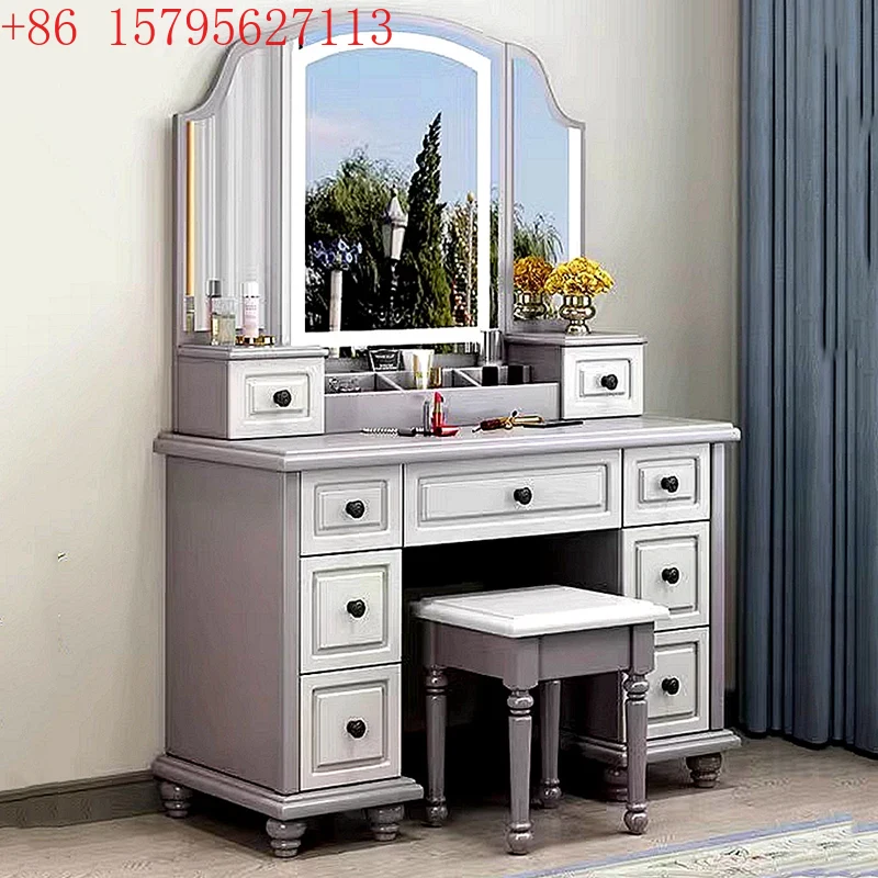 Full Set Aesthetic Vanity Tabl - Beauty Makeup Vanity Set 评论和价格