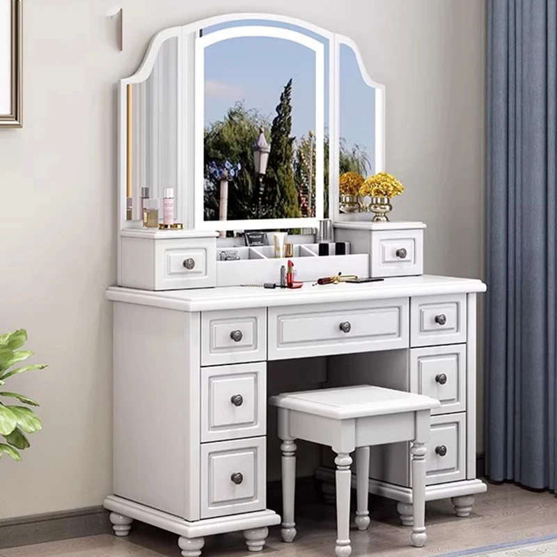Full Set Aesthetic Vanity Tabl - Beauty Makeup Vanity Set 评论和价格